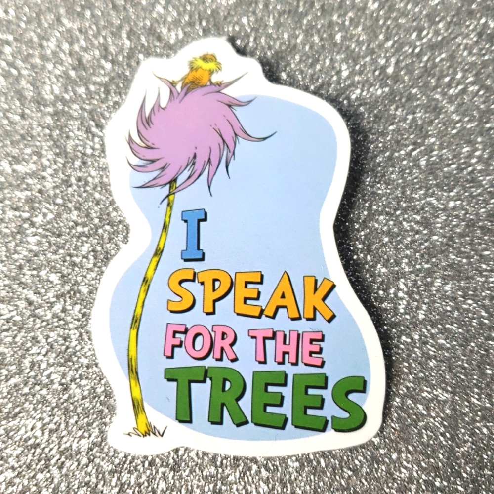 10/$10 BOOK waterproof sticker DR. SEUSS Lorax